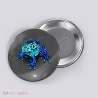 Little Blue Frog With Spots Button thumb 0