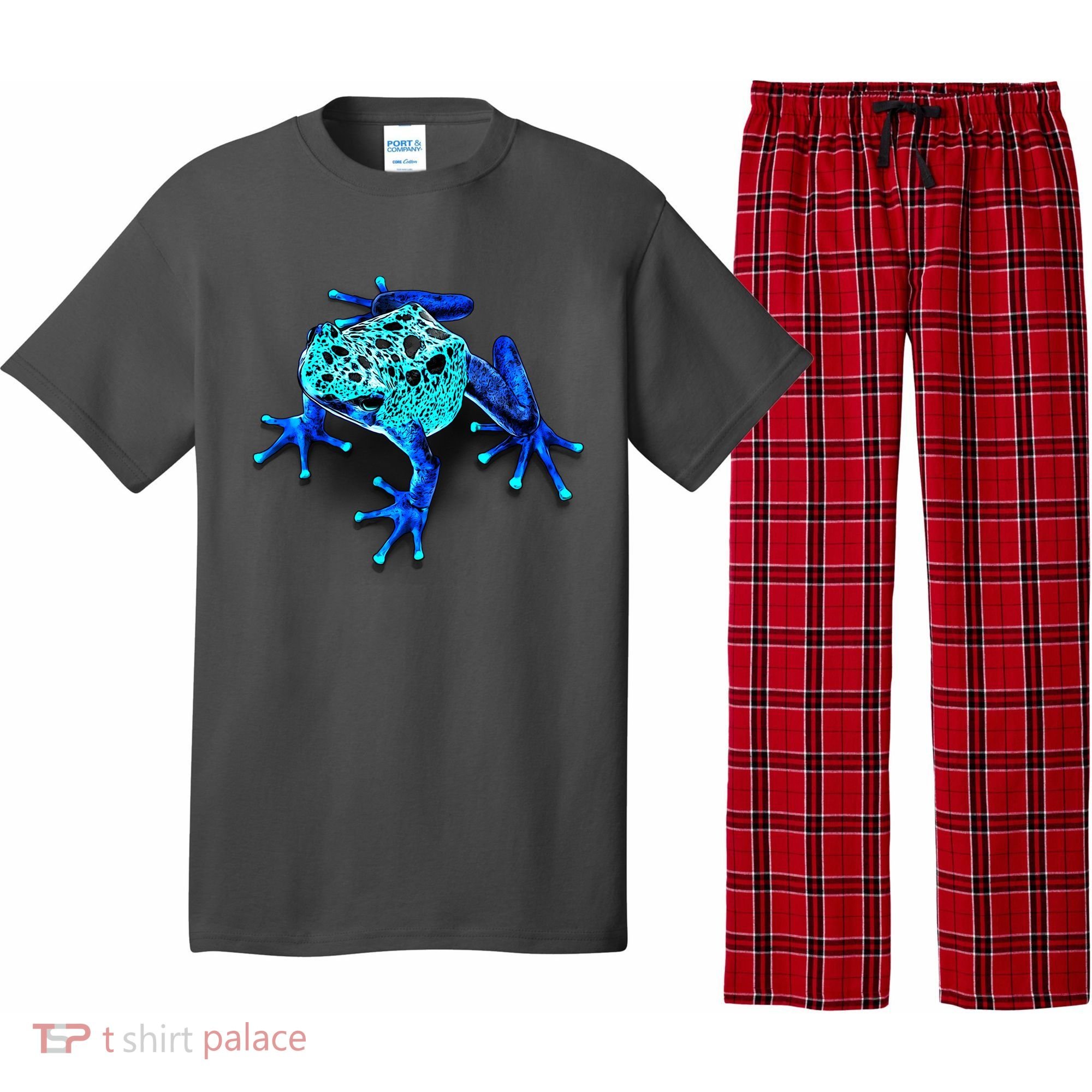 Little Blue Frog With Spots Pajama Set