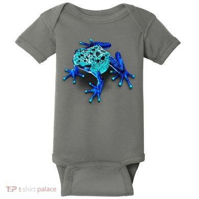 Little Blue Frog With Spots Baby Bodysuit