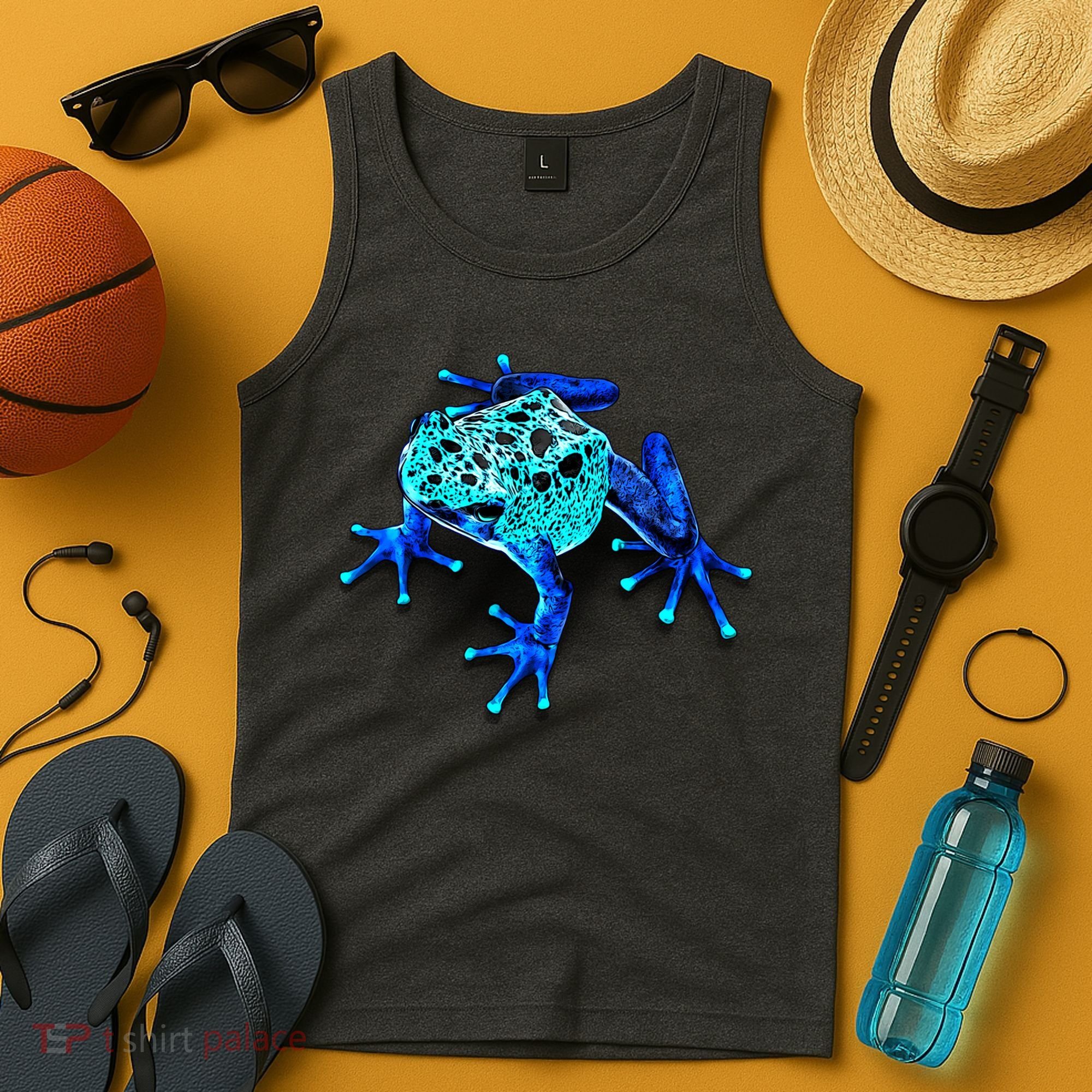 Little Blue Frog With Spots Tank Top