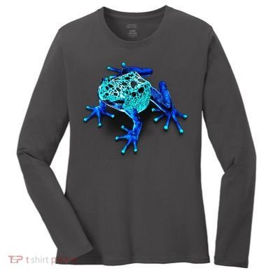 Little Blue Frog With Spots Women's Long Sleeve Shirt