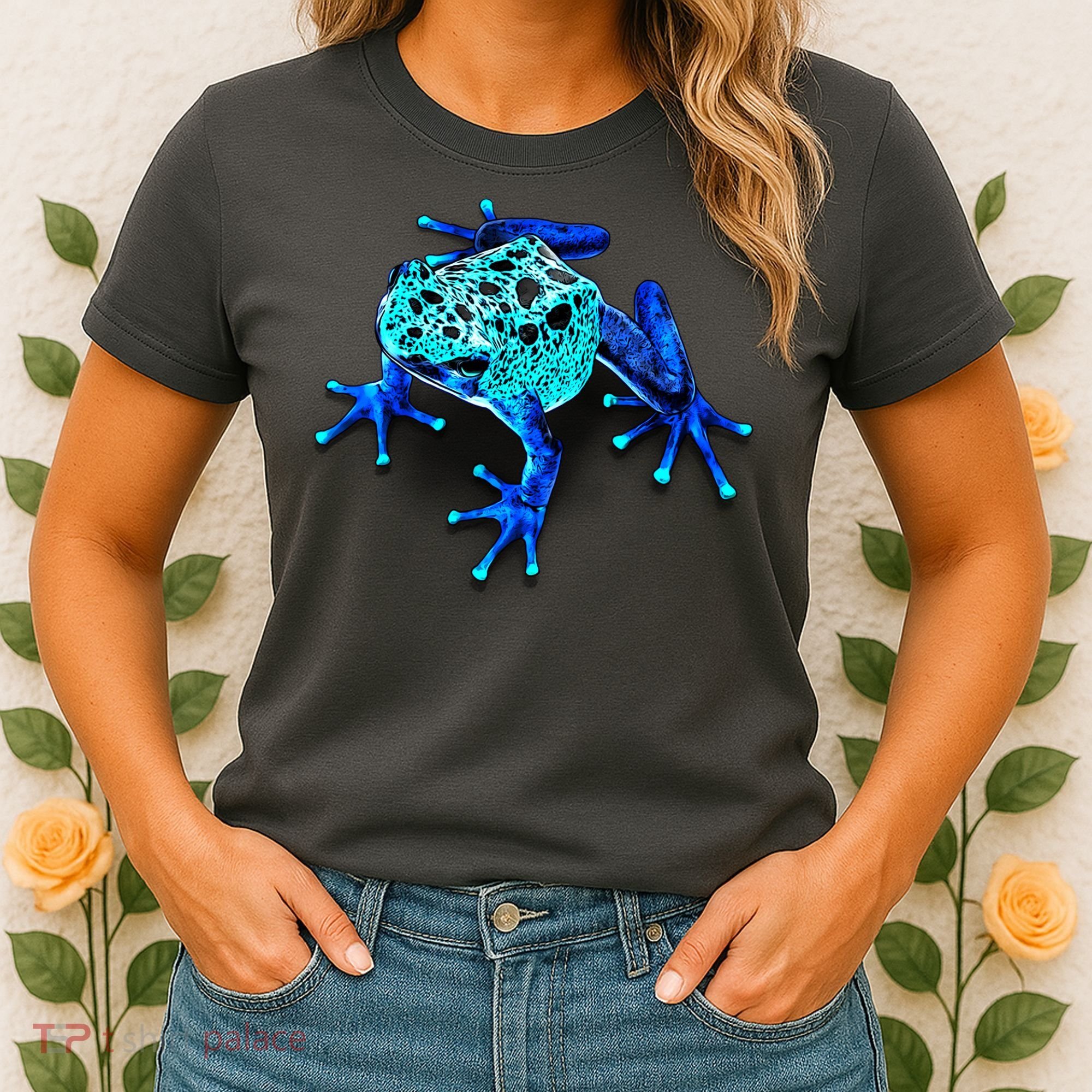 Little Blue Frog With Spots Women's T-Shirt