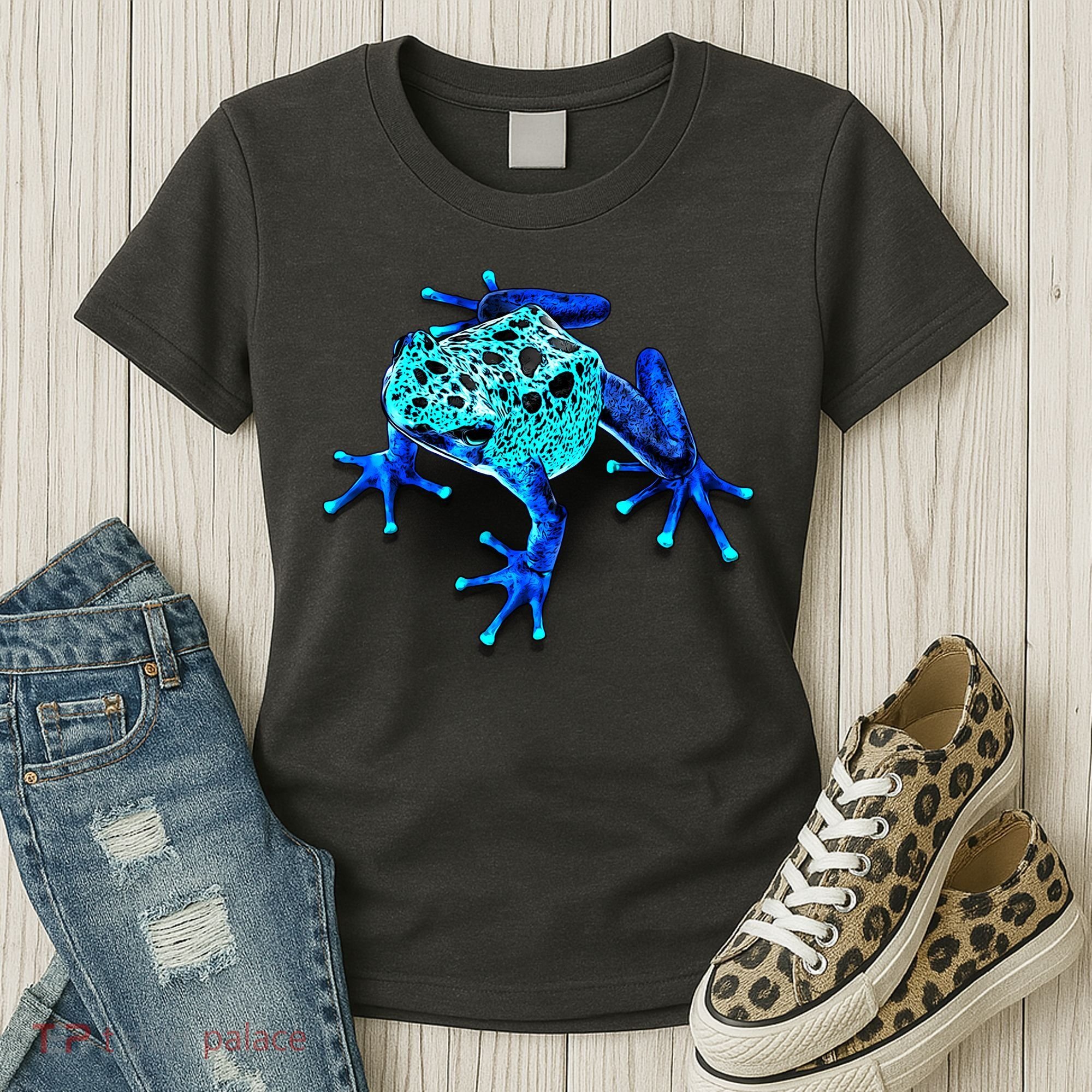 Little Blue Frog With Spots Women's T-Shirt
