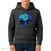 Little Blue Frog With Spots Kids Hoodie thumb 4