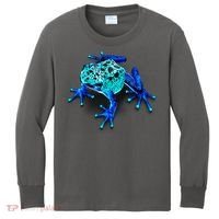 Little Blue Frog With Spots Kids Long Sleeve Shirt thumb 0
