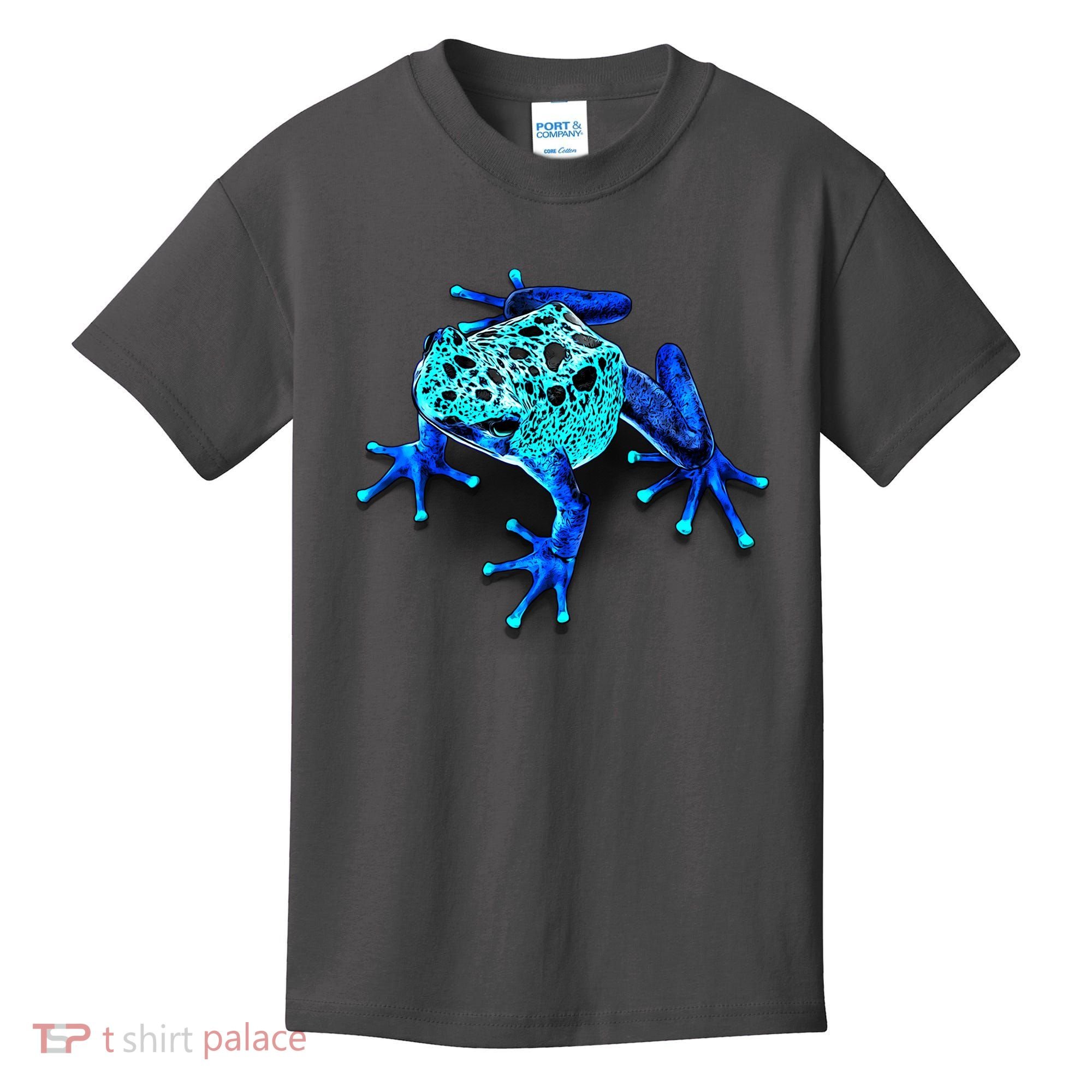 Little Blue Frog With Spots Kids T-Shirt