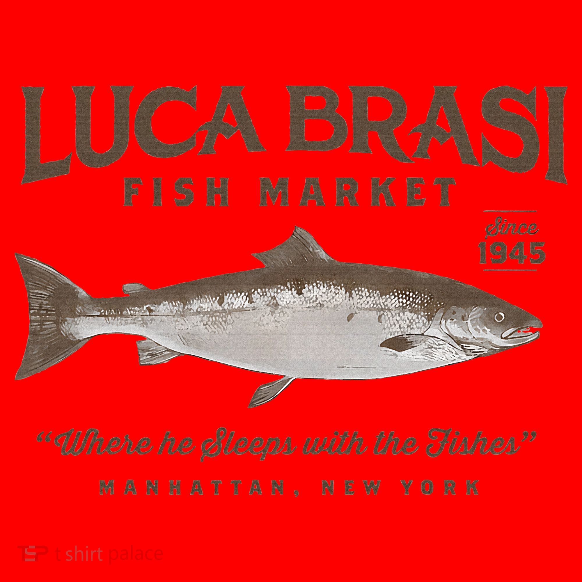 Luca Brasi Fish Market Est 1945 Fishing Santa Hat