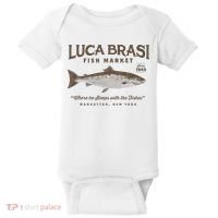 Luca Brasi Fish Market Est 1945 Fishing Baby Bodysuit thumb 0