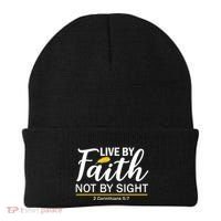 Live By Faith Not By Sight Bible Quote Beanie thumb 0