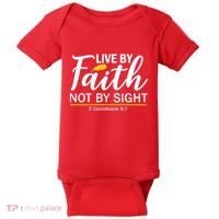 Live By Faith Not By Sight Bible Quote Baby Bodysuit thumb 0