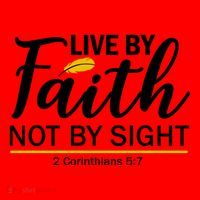 Live By Faith Not By Sight Bible Quote Santa Hat thumb 1