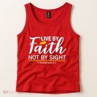 Live By Faith Not By Sight Bible Quote Tank Top thumb 2