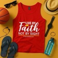 Live By Faith Not By Sight Bible Quote Tank Top thumb 4