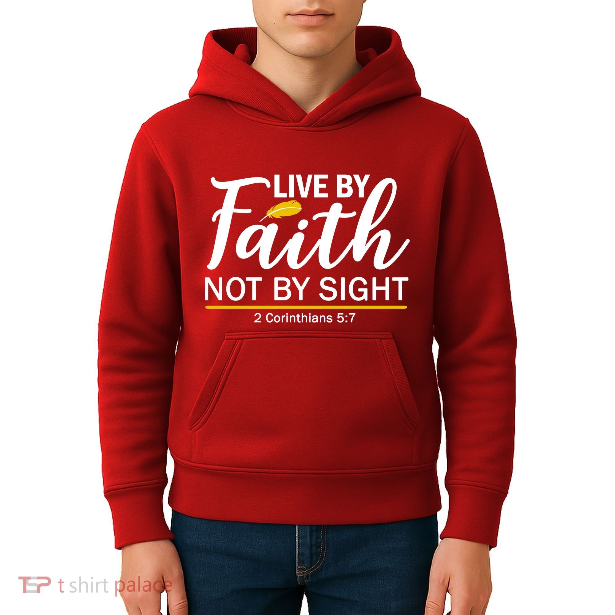 Live By Faith Not By Sight Bible Quote Kids Hoodie