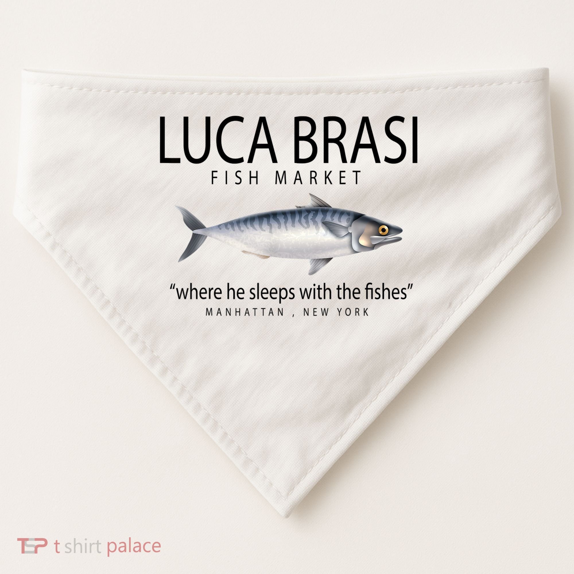 Luca Brasi Fish Market USA-Made Doggie Bandana