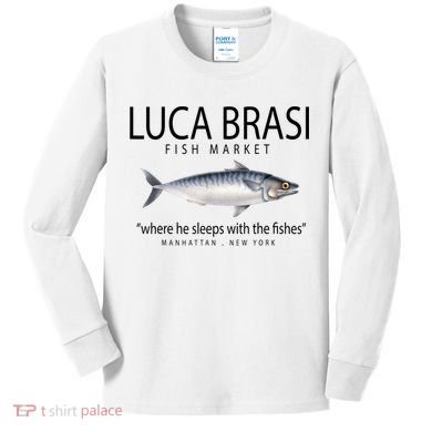 Luca Brasi Fish Market Kids Long Sleeve Shirt