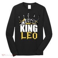 Leo Birthday Gifts King Leo Zodiac Long Sleeve Shirt thumb 0