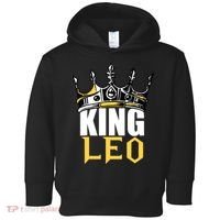Leo Birthday Gifts King Leo Zodiac Toddler Hoodie thumb 0