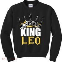Leo Birthday Gifts King Leo Zodiac Kids Sweatshirt thumb 0