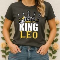 Leo Birthday Gifts King Leo Zodiac Women's T-Shirt thumb 2