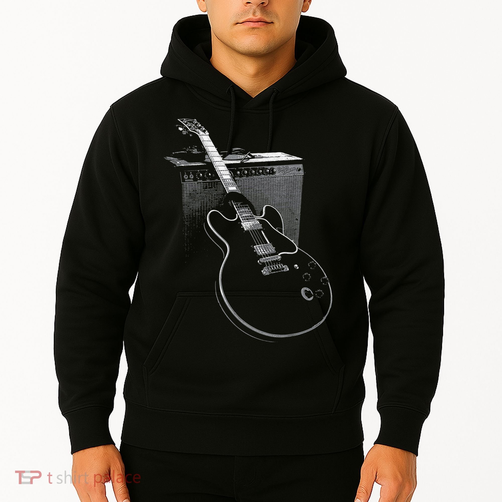 Legendary Blues Guitar and Amp  Hoodie