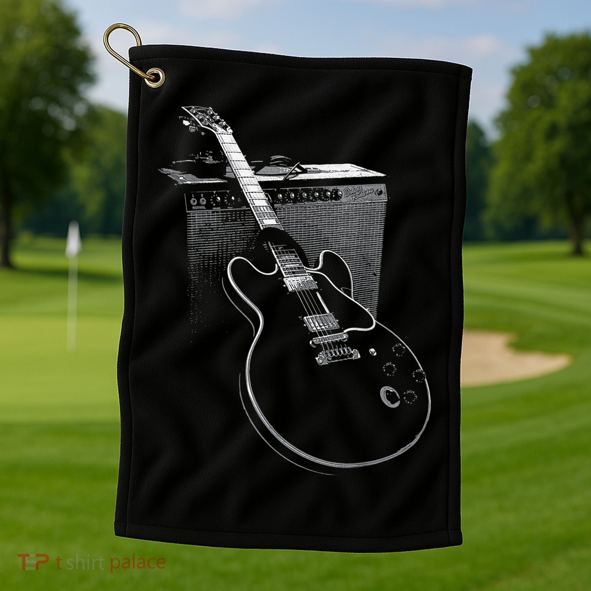 Legendary Blues Guitar and Amp  Golf Towel
