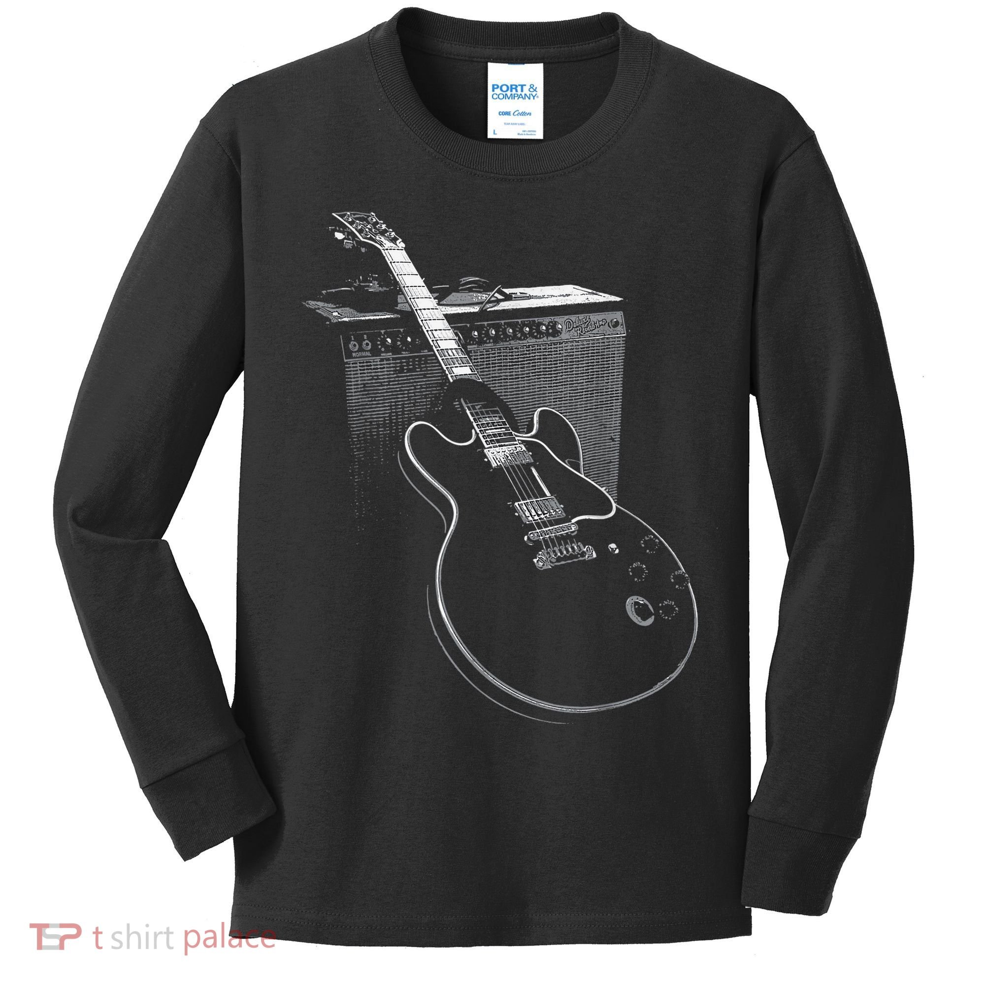 Legendary Blues Guitar and Amp  Kids Long Sleeve Shirt