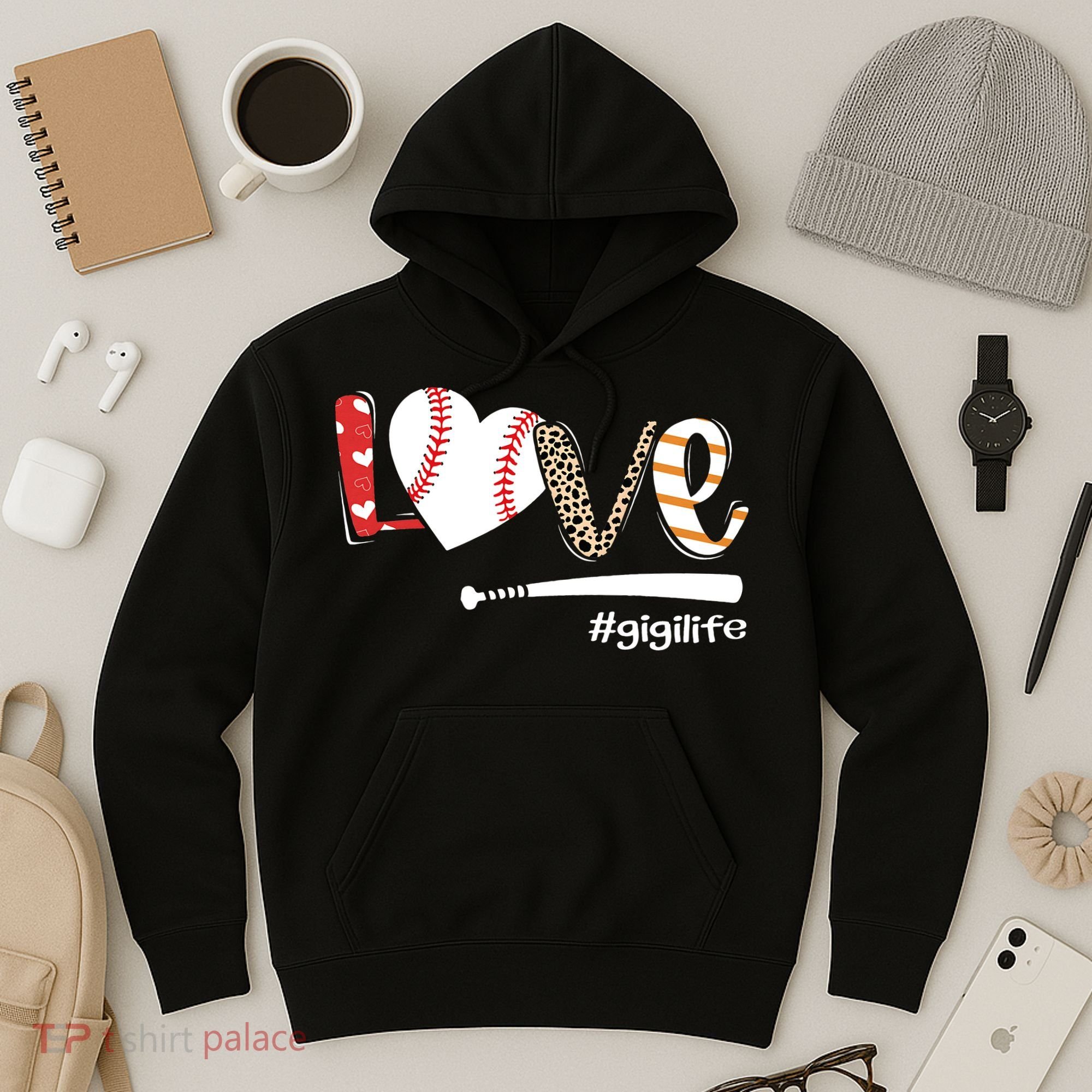 Love Baseball Gigi Baseball Gigi Hoodie
