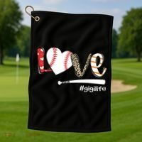 Love Baseball Gigi Baseball Gigi Golf Towel thumb 1