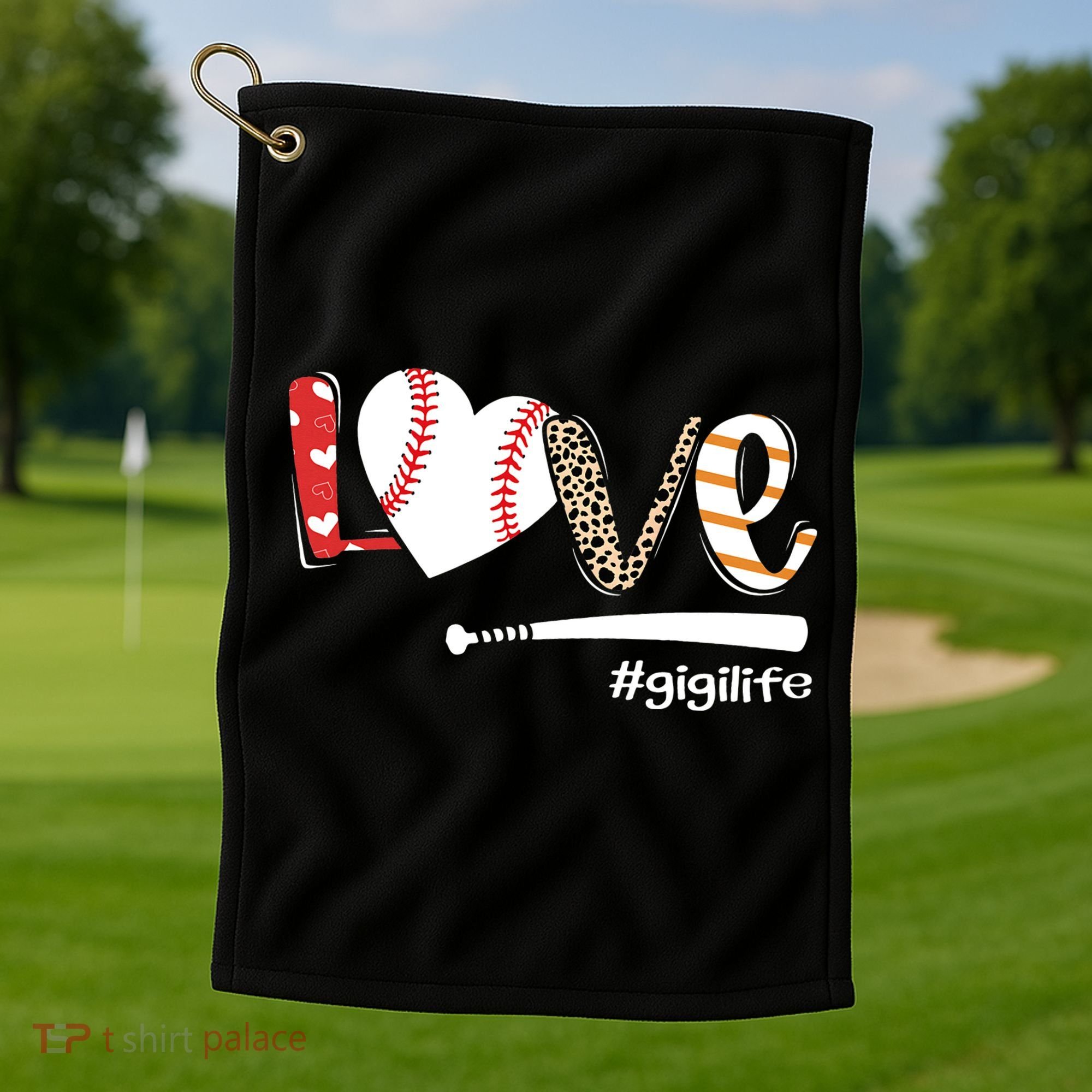 Love Baseball Gigi Baseball Gigi Golf Towel