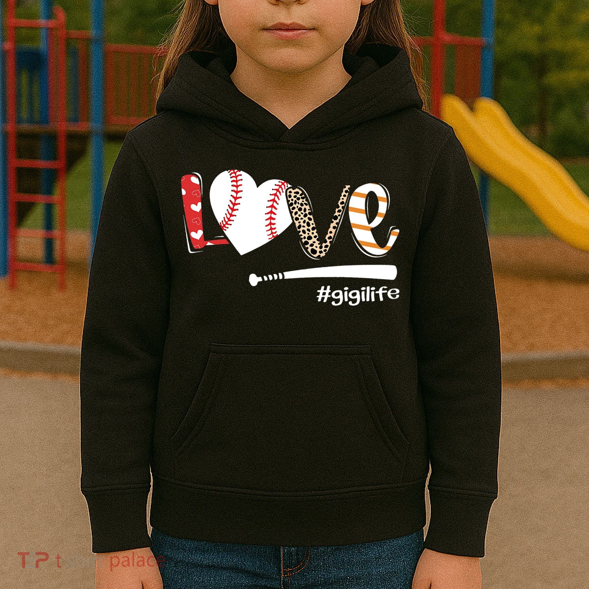 Love Baseball Gigi Baseball Gigi Kids Hoodie