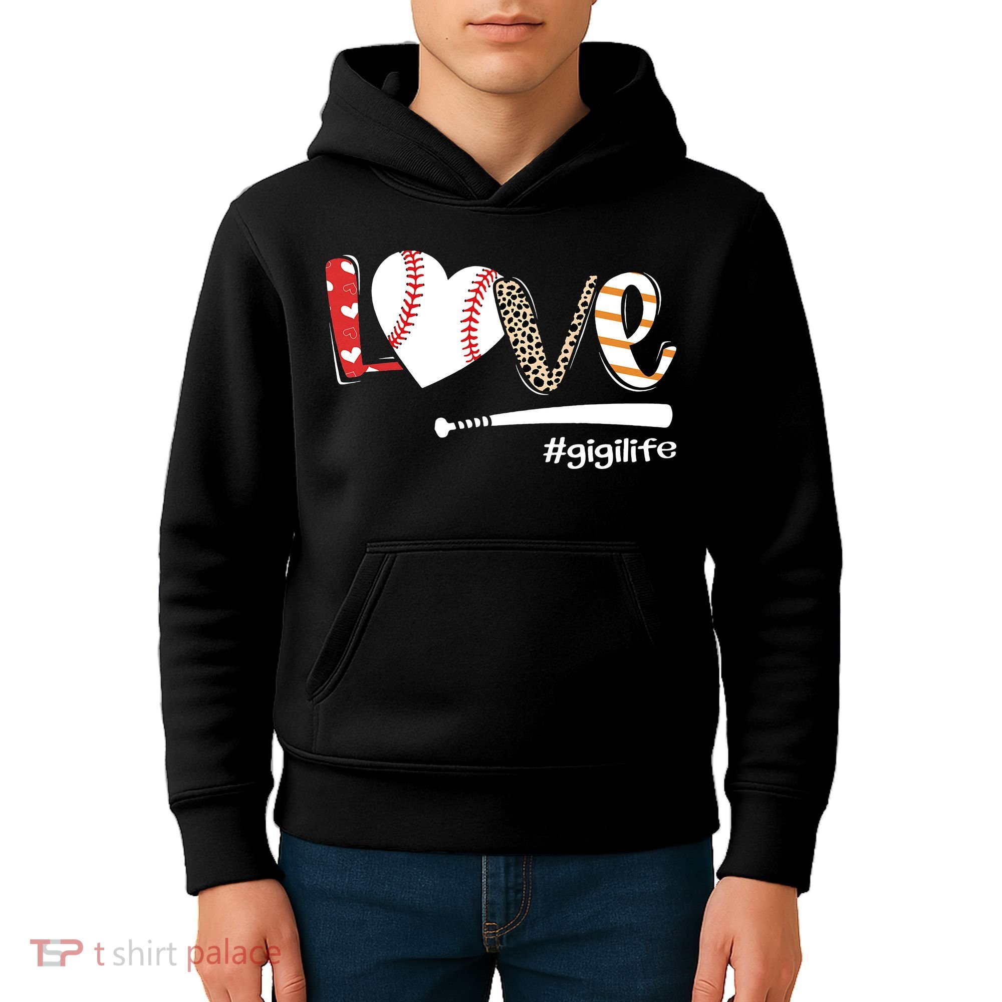 Love Baseball Gigi Baseball Gigi Kids Hoodie