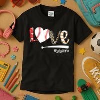 Love Baseball Gigi Baseball Gigi Kids T-Shirt thumb 3