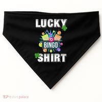 Lucky Bingo, Gambling Fun Bingo Lover T, Dk USA-Made Doggie Bandana thumb 0