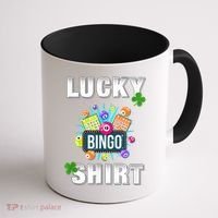 Lucky Bingo, Gambling Fun Bingo Lover T, Dk Coffee Mug thumb 1