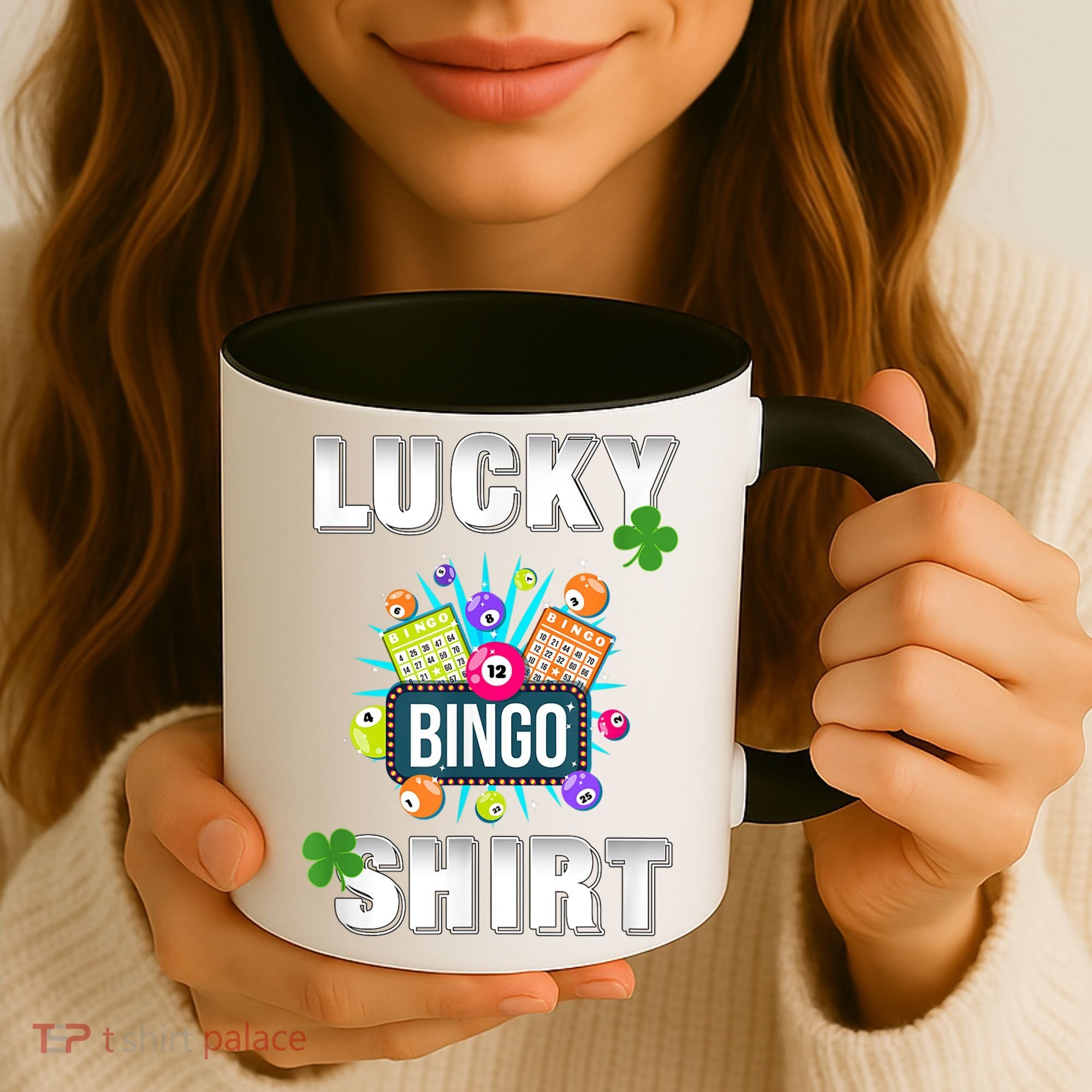 Lucky Bingo, Gambling Fun Bingo Lover T, Dk Coffee Mug