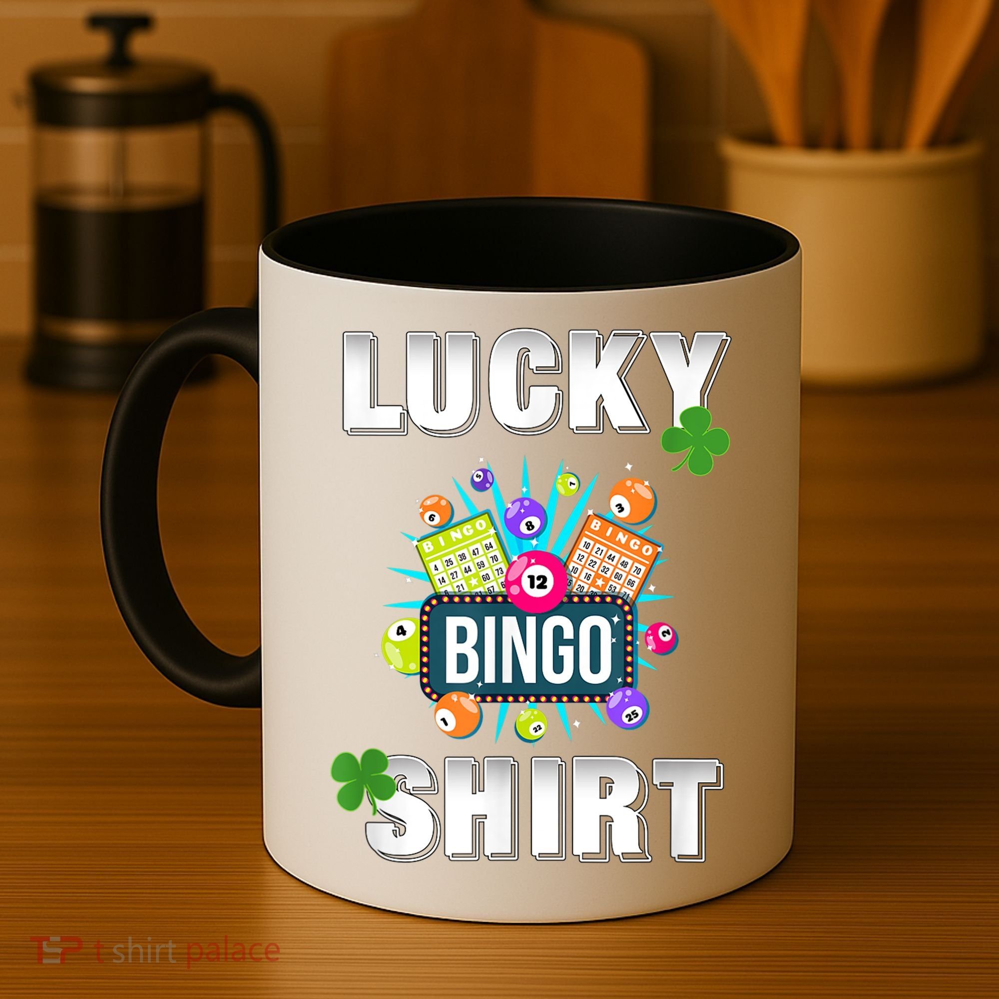 Lucky Bingo, Gambling Fun Bingo Lover T, Dk Coffee Mug