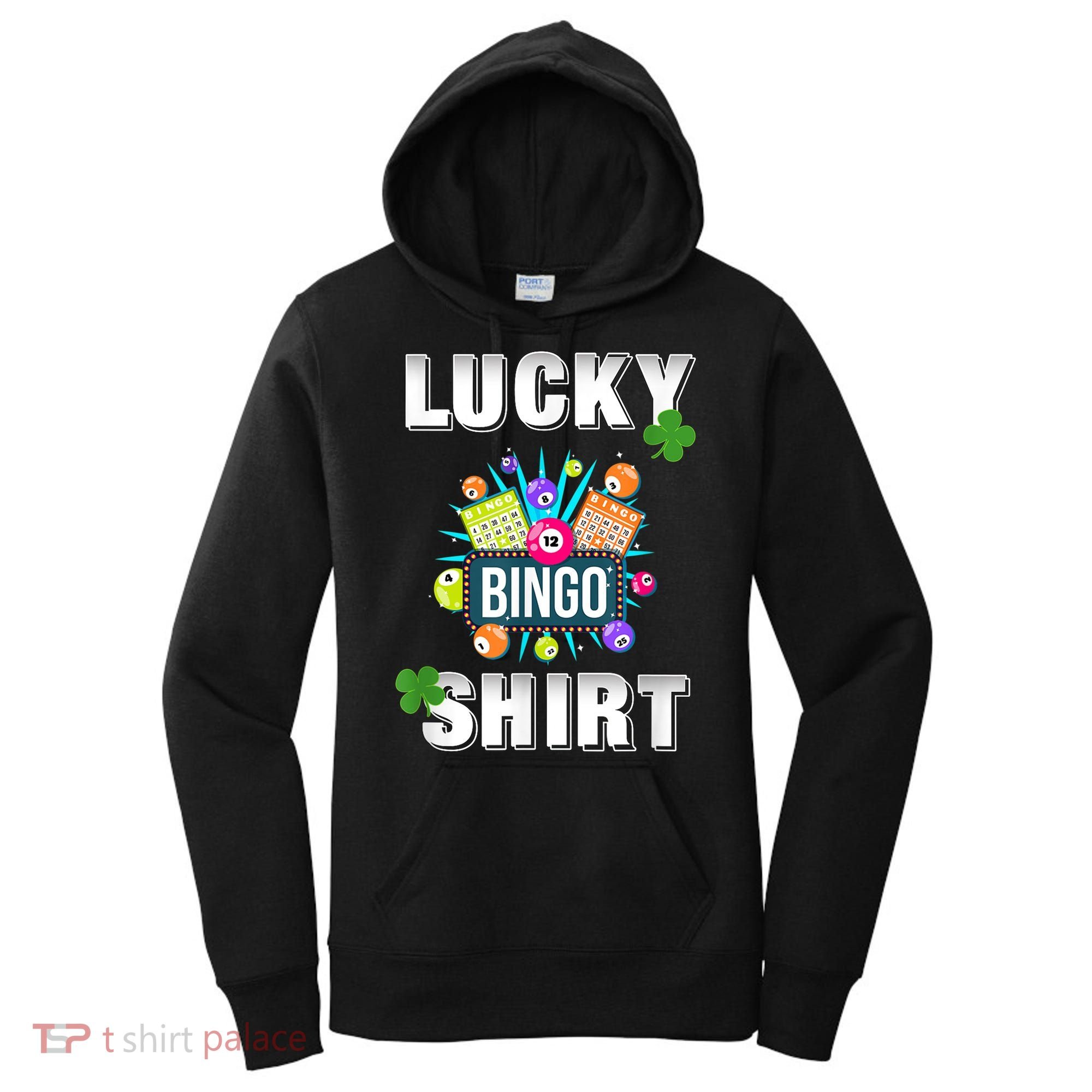 Lucky Bingo, Gambling Fun Bingo Lover T, Dk Women's Hoodie