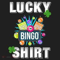 Lucky Bingo, Gambling Fun Bingo Lover T, Dk Hat thumb 2