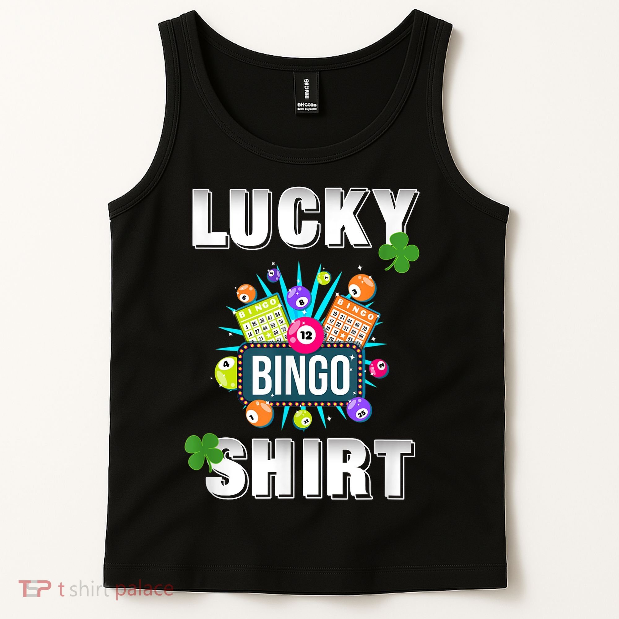 Lucky Bingo, Gambling Fun Bingo Lover T, Dk Tank Top