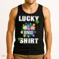 Lucky Bingo, Gambling Fun Bingo Lover T, Dk Tank Top thumb 3