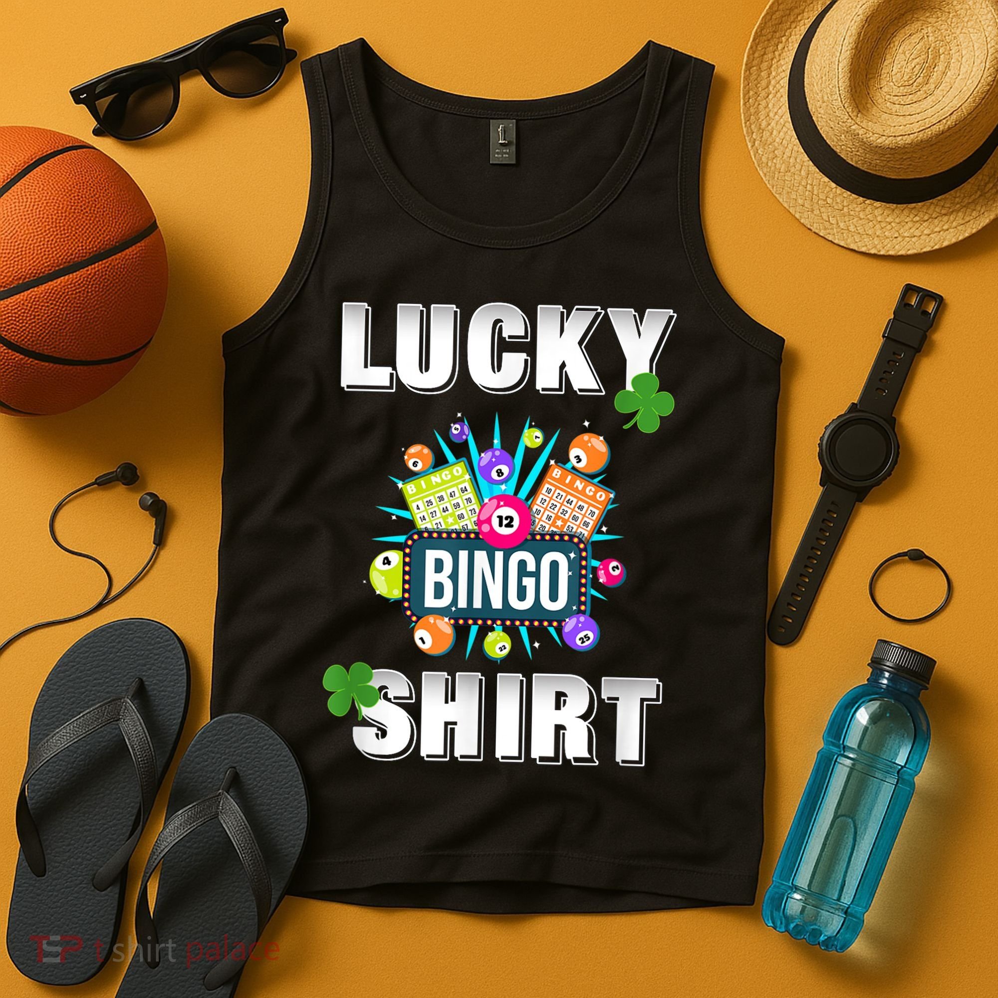 Lucky Bingo, Gambling Fun Bingo Lover T, Dk Tank Top