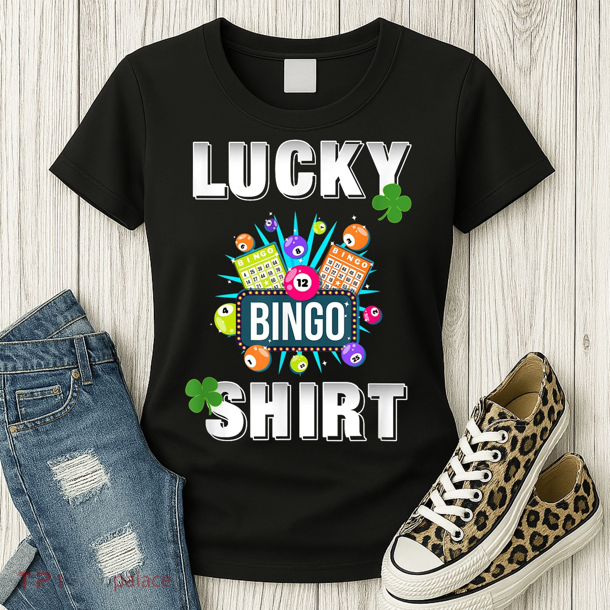 Lucky Bingo, Gambling Fun Bingo Lover T, Dk Women's T-Shirt
