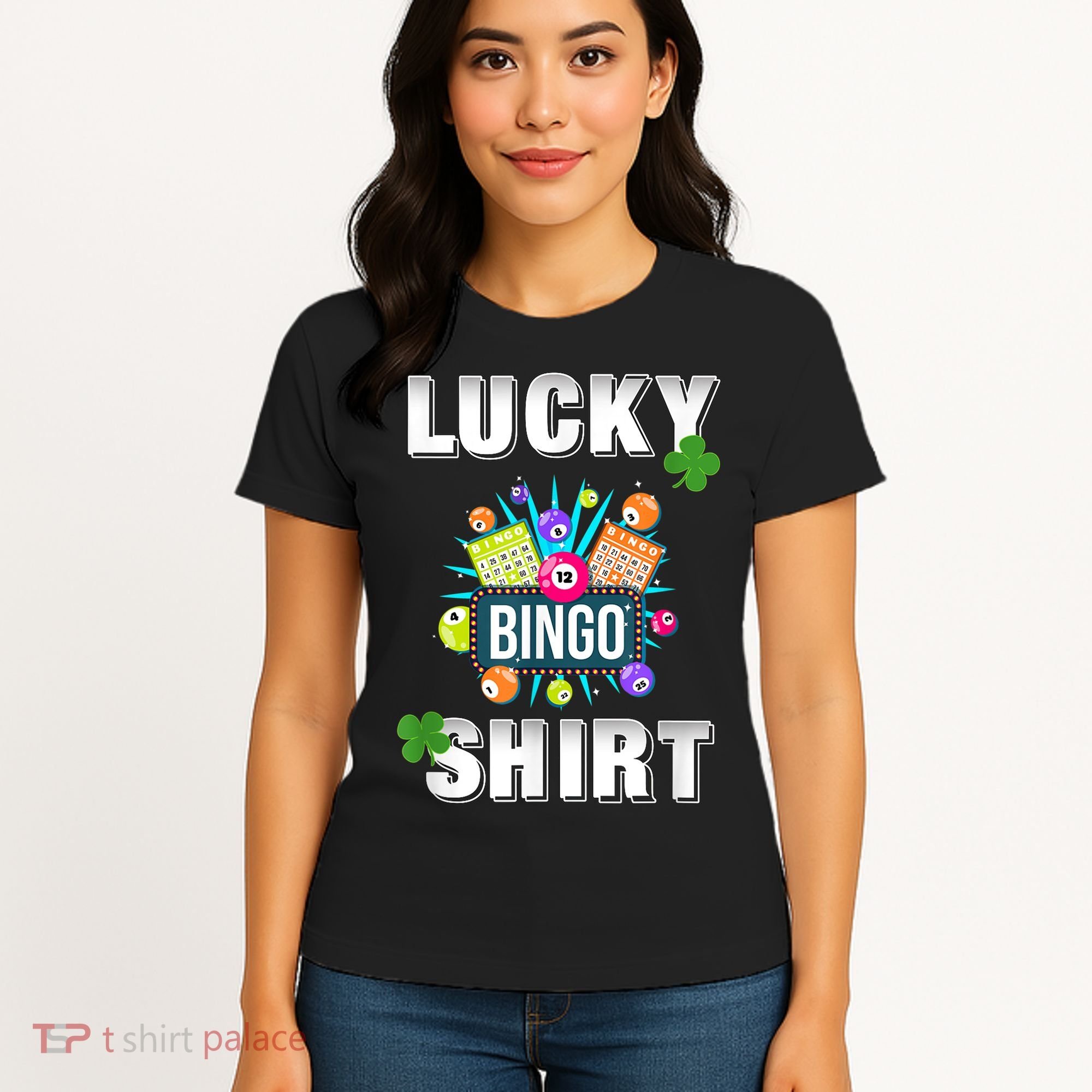 Lucky Bingo, Gambling Fun Bingo Lover T, Dk Women's T-Shirt