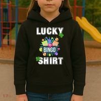 Lucky Bingo, Gambling Fun Bingo Lover T, Dk Kids Hoodie thumb 3