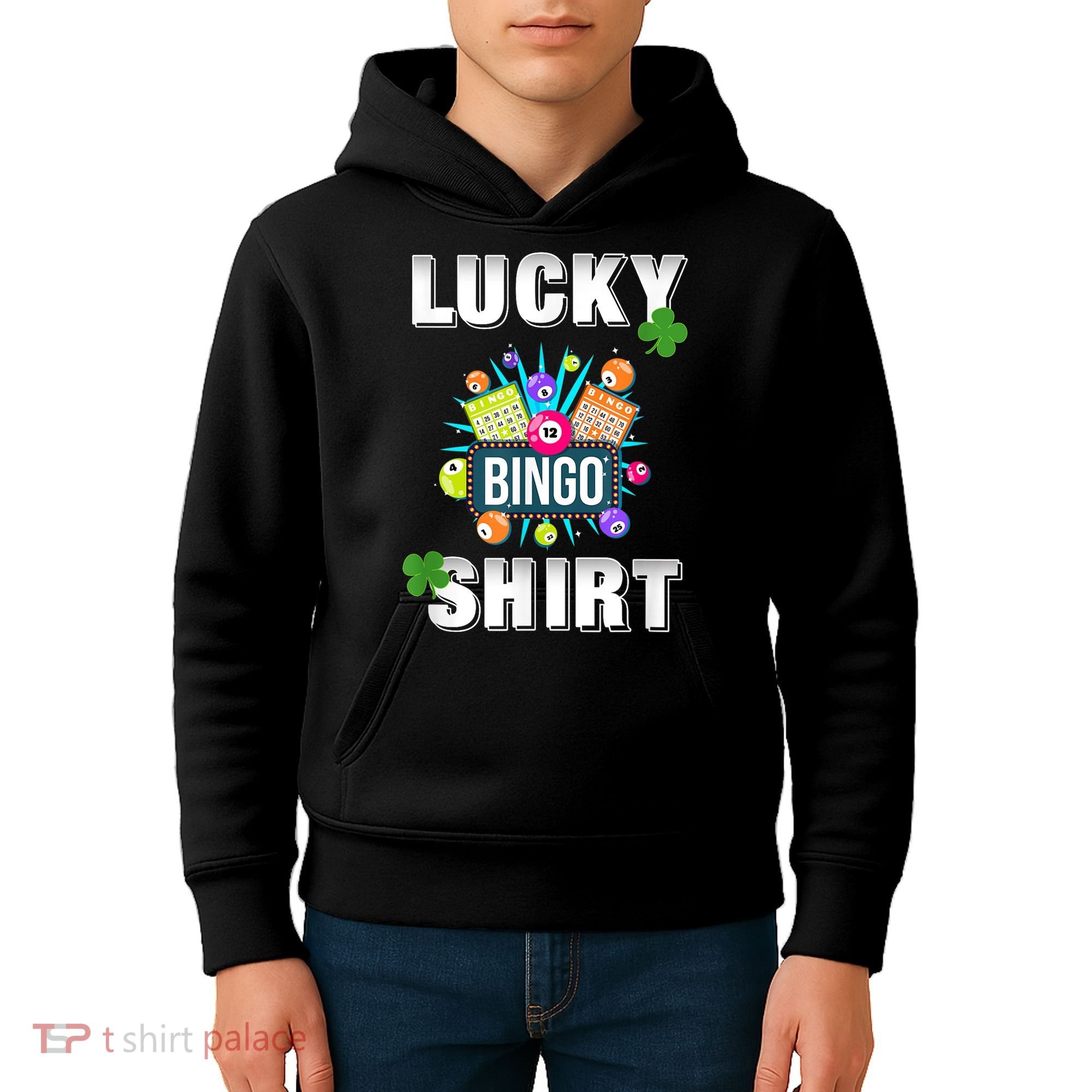 Lucky Bingo, Gambling Fun Bingo Lover T, Dk Kids Hoodie