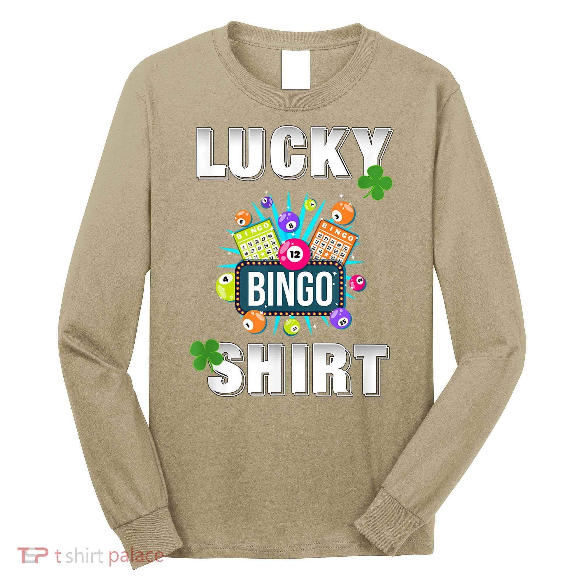 Lucky Bingo, Gambling Fun Bingo Lover T, Dk Long Sleeve Shirt