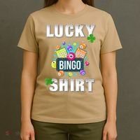 Lucky Bingo, Gambling Fun Bingo Lover T, Dk T-Shirt thumb 4