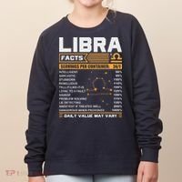 Libra Birthday Gifts Libra Facts Funny Women's Sweatshirt thumb 0