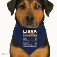 Libra Birthday Gifts Libra Facts Funny USA-Made Doggie Bandana thumb 1